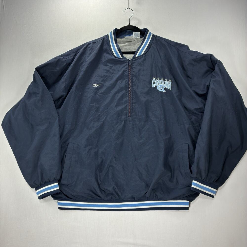 Vintage Reebok Mens XXL North Carolina Tar Heels UNC Pullover Jacket 90s